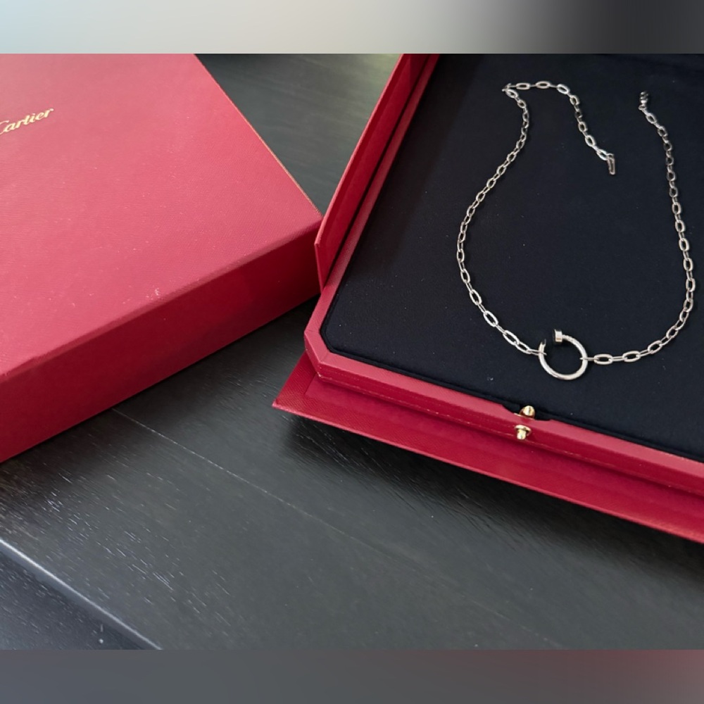 Cartier Juste un Clou Necklace, 18K White Gold